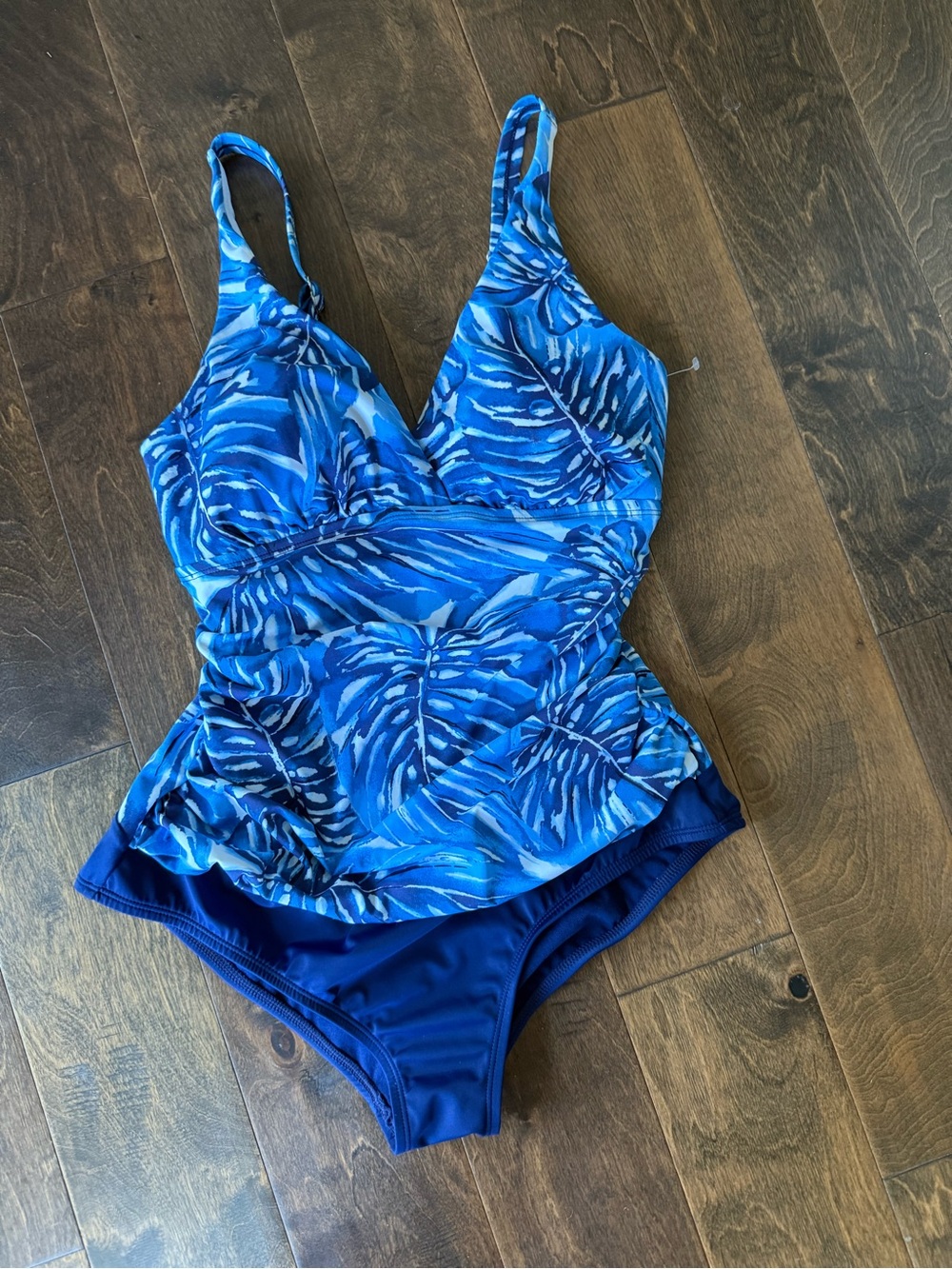 Women’s Blue Printed One-Piece Swimsuit